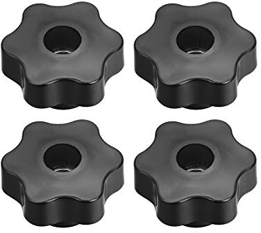 sourcing map 4 Stück Sternschraube Sternkopf Sterngriff Außengewinde M12 | Klemmknopf, Sternform Thermoplastik