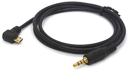 Cable micro USB en ángulo a 3,5 mm AUX para coche, chapado en oro, 3,5 macho a micro USB macho, convertidor de audio, cable de extensión para auriculares