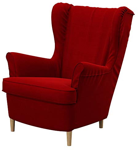 Soferia Sesselschoner Kompatibel Mit STRANDMON Sessel Sesselbezug Sesselüberzug Sesselhusse Cover Kratzfest Hydrophobie Allergenfrei Elegance Rot