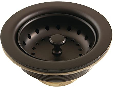 Kingston Brass K111BORB Tacoma Stainless Steel Kitchen Sink Basket Strainer, Oil Rubbed Bronze