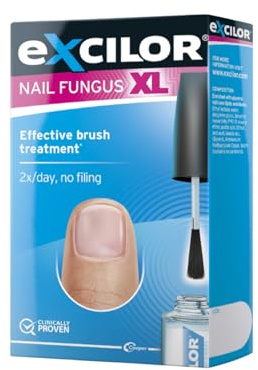 Excilor Nail Fungus Treatment Solution, Fungal Nail Treatment and Repair for Fingernails and Toenails XL 7ml, (Packing May Vary)