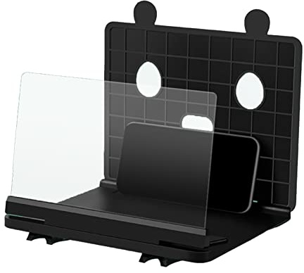 Handy-Bildschirmlupe, faltbar, verstellbarer Winkel, leicht, Smartphone, Videolupe, klappbarer Ständer, kompatibel mit Fernsehen, Schwarz