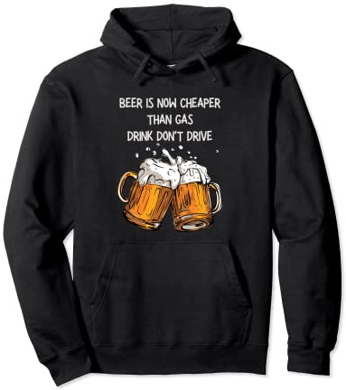 La bière est maintenant moins chère que les boissons au gaz, ne conduisent pas les tasses à bière Sweat à Capuche