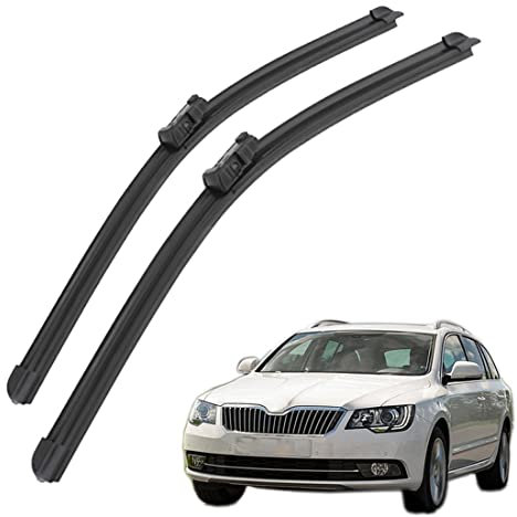 Scheibenwischer Für Auto Scheiben Wiper Blades Für Superb B6 2009-2015 Wischerblatt Vorne Wischblätter Gummi Windshield Wipers 450mm+600mm fit Schieberegler