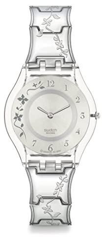 Swatch Climber Flowery Again Damen-Armbanduhr, Silber, SS08K100G