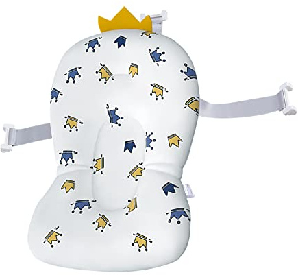 Cojín de baño para bebé recién nacido con hebilla ajustable, antideslizante, flotante, almohada de baño para bebés de 0 a 12 meses