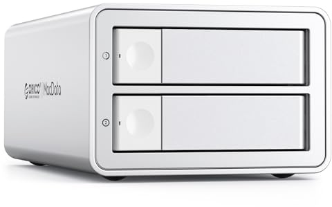 ORICO 2 Bay RAID Externe Festplattengehäuse für 2,5/3,5 Zoll SATA HDD/SSD bis zu 2X 22TB, USB3.0 Type-B Festplatten Dockingstation, Unterstützt RAID 0/1/PM (9928RU3)