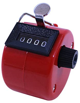 Manueller Zahlenzähler, Zahlenzähler, Metall, mechanischer Handzähler, verschiedene Farben, Zähler, Klicker, Finger, Handzähler, Farbe