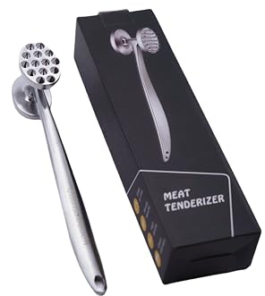 OhanaBeach® ablandador de Carne，Ablandador de Carne de Doble Cara de Acero Inoxidable para ablandar chuletas, chuletas y filetes.