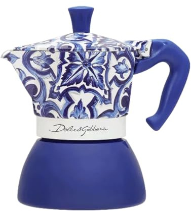 Bialetti Dolce & Gabbana Mocinduction Blue Mediterraneo 4 tazas de inducción (cafetera, café expreso)