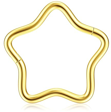 BodyBonita Septum Piercing 16G – 316L Edelstahl Nasenpiercing Nasenring Reifen für Damen Herren Helix Conch Piercings Tragus Daith Knorpel Piercing 8 mm 10 mm