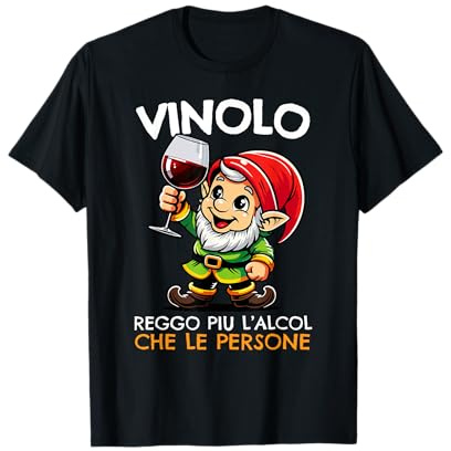 Nano Vinolo Reggo Piu Alcol Che Persone Amanti Vino Maglietta