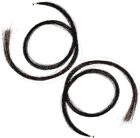 DRESSOOS Hanks Violin Bow Hair Aus Natürlichem Pferdehaar Zubehör Für Reparatur Von Violinen Für Anfänger Und Schüler Einfach Zu Befestigen Inkl Vorgebundenem Ende