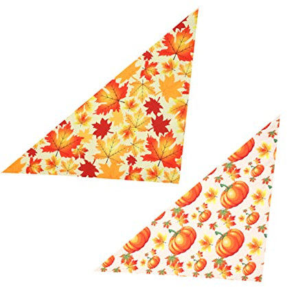 BESPORTBLE 2stücke Teiliges Pet Drool Handtuch Dreieckstuch Für Katzen Und Hunde Festliches Thanksgiving Design Stilvolle Haustierdekoration Aus Hochwertigem Material