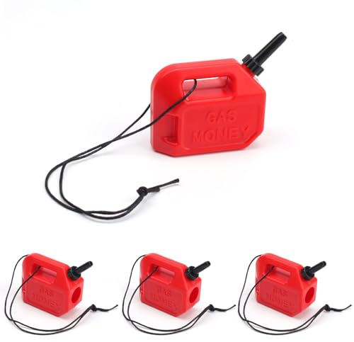MYLERCT Tank Voucher, Pack of 4 Petrol Cans Christmas Tree, Red Driving Licence Gift, with Rope for Hanging, Creative and Unique, for Decoration, Gift