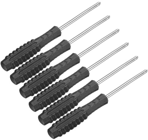 sourcing map 6pcs Mini Phillips Screwdriver 3.0mm 98mm Length Micro Precision Cross Head Screw Driver with Non-Slip Handle for Watch Eyeglasses Electronics Small Appliances Repair
