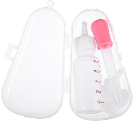 Toddmomy Pet Pacifier Bottle and Puppy Feeding Dropper Safe Plastic Feeding Syringe for Kittens and Small Dogs Pink Infant Feeder for and Puppy Care