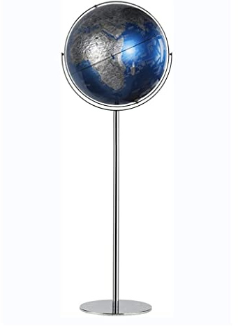Ruiseawing Globe High End Luminous Classic Globe,17 Diameter Light Up Earth World Globe Floor Standing Adult Kids Night Light Home Decor Globe for Decor
