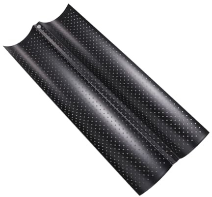 MUELODSIC Grille à Pain Antiadhésive 2 Fentes Petite Taille Acier Inoxydable Cuisson Uniforme Moule à Pain Pour Pâtisserie Maison La Cuisine Noir