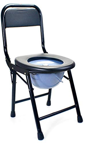 Sedia da toilette 3 in 1 per doccia e comodino con schienale, ideale per anziani, disabili e donne incinte