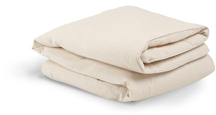 CuddleCo Premium Cot Bed Quilt in Cashmere Waffle - 125 x 100cm Toddler Duvet for Cosy Cot Bed Bedding, Soft & Comfortable Duvet for Boys and Girls - Ideal Nursery Quilt for Toddlers