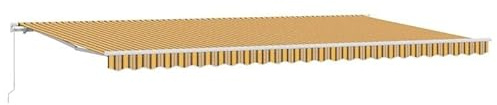 Einziehbare Markise 600x300 cm - Polyester und Metall - Perfekter Sonnenschutz für Terrasse und Garten - Langlebig und Wetterfest
