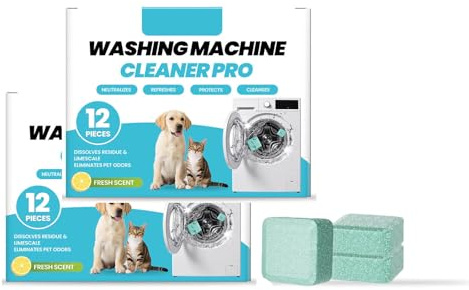 Waschmaschinenreiniger Tabs, Waschmaschinenreiniger Extra Stark gegen Geruch, Waschmaschinen Reiniger, Tiefenreinigung Maschinenreiniger Washing Machine für Haustierbesitzer (2 PCS)