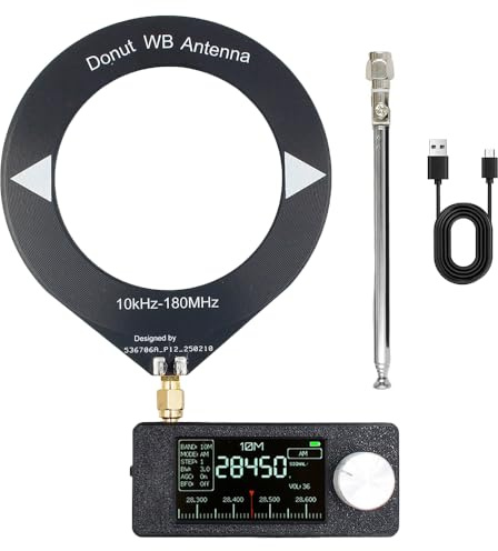 ATS Mini V4, SGZIOO SI4732 Mini Radio Batteriebetrieben, Radio Klein Batterie mit 1,9 IPS Farbdisplay, Radio Klein mit 800mAh Akku, Kleines Radio 0.5-108MHz Vollband-Empfänger für LSB, USB, AM, FM