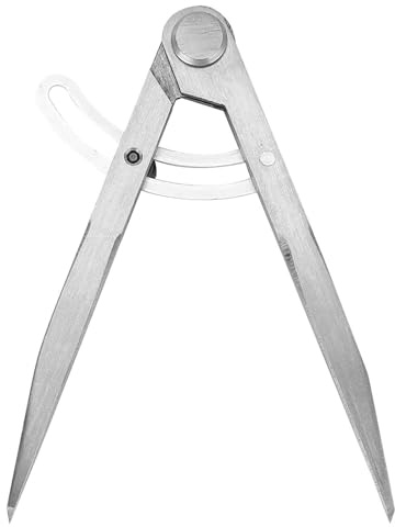 Herramienta de brújula Profesional de 6 Pulgadas Divisor de Acero Ajustable con Cerradura Brújula de Cuero para Dibujo de geometría de precisión Brújula Scriber