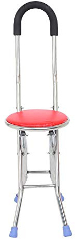 Quatre jambes pliant béquille tabouret personnes âgées pliant canne siège marche canne béquille chaise siège bâton de marche chaise bâton de marche