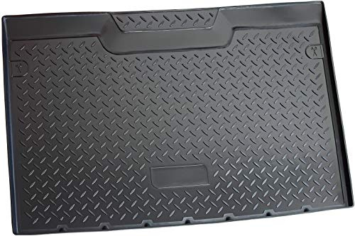 Recambo Kofferraumwanne passend für Renault Kangoo II, 5-Sitzer | ab 2008- | passgenau mit Rand aus Schwarz, flexiblem Kunststoff und Gummi