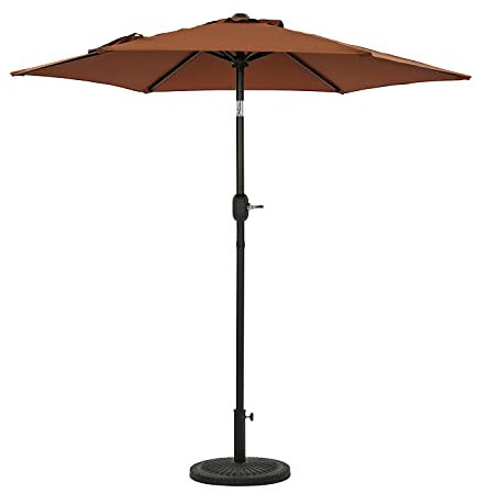 Island Sechseckiger Marktschirm, coffee, 7.5',