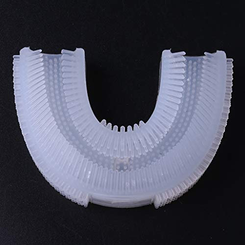 SUCHUANGUANG Spazzolino da Denti Elettrico a Forma di U per Adulti Automatico Sonic Whitening Silicone Bretelle Spazzolino da Denti Elettrico