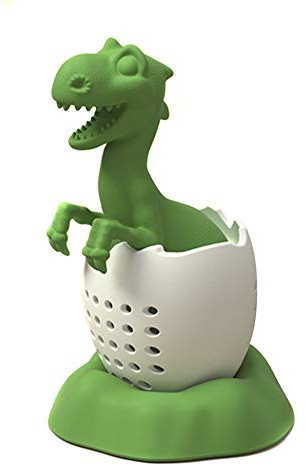 Uposao - Infusor de té de dinosaurio y cáscara de huevo difusor de té de silicona, té a granel colador para teteras, diferentes tazas y todo tipo de té a granel