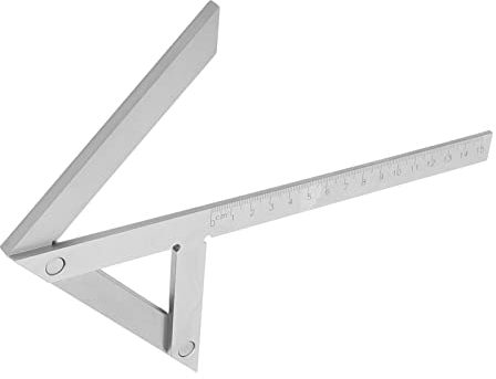 Zentrierwinkel Lineal, 150 x 130mm Zentrumsfinder Mittenfinder Mittenlehre, Mittelmarkierungslehre Zentrierwinkelsucher Winkelmessgerät 45° 90° Winkelmesser Mittellehre Zentrierlehre Anreißwerkzeug