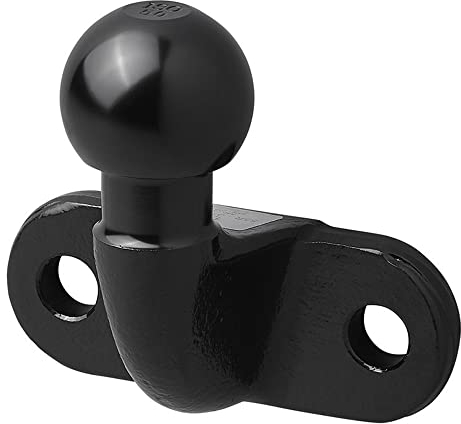 3500kg Kugelkopf Anhängerkupplungskugel schwarz rechtwinklig 2-Loch