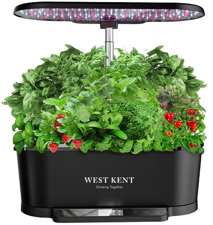 West Kent 15 Pod Indoor Smart Garden Hydroponic Growing System (Black)