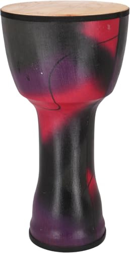 Farbige Djembe, Holztrommel, Percussion Instrument, 32 cm, Motiv 3/47 cm | Wetterfestes Fiberglas, knallige Farben, ideal für Drum Circles, mobil und leicht transportierbar.