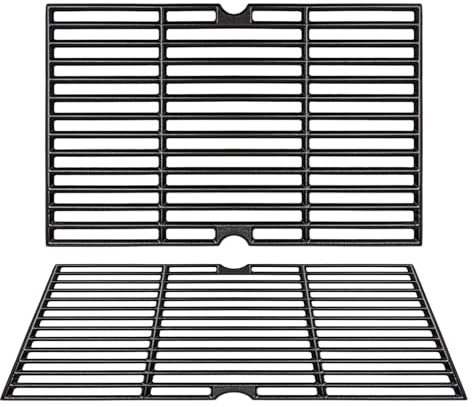 Denmay 41.9 x 54.6cm Gusseisen Grillrost Ersatzteile für Tepro Toronto Click, Taino Hero XL Holzkohle Grill, Activa Holzkohlegrill Angular Guss, EL Fuego Montreal, Gussrost Grillzubehör 2 Stück