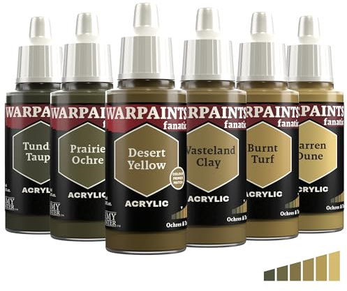 The Army Painter, Warpaints Fanatic Flexible Triad: Ochres & Tans, 6 x 18 ml Acrylfarbe, Miniatur-Hobbybemalung, Für Miniatur-Wargaming