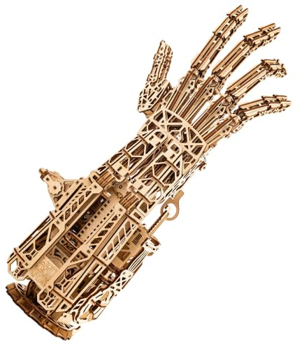 Wood Trick Cyber Hand 3D Holzpuzzle für Erwachsene zum Bauen | [586 Teile] Mechanische Roboterhand - Mechanischer DIY Holzmodellbausatz für Erwachsene