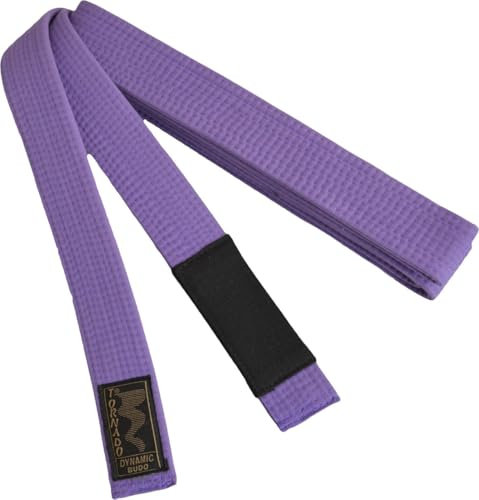 TEKKA BUDO BJJ Gürtel Brazilian Jiu Jitsu Farbgürtel Violett, schwarzer Balken 280 cm