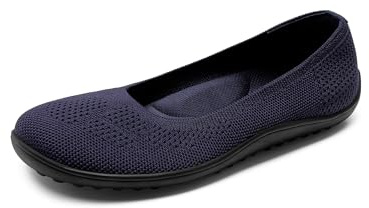 DREAM PAIRS Ballerines Femme Confortable Chaussures Plates pour Femmes Tissu Tricoté Respirant,Size 39,Marine,DWUMFA2509