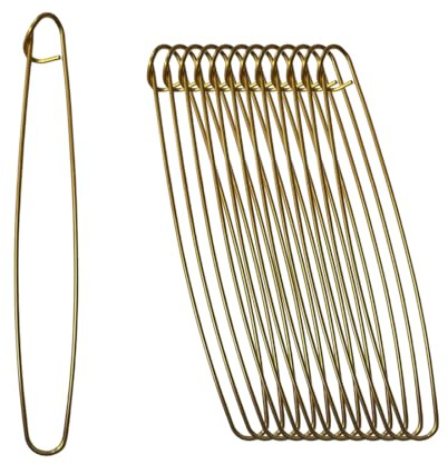 Färgalternativ, dekorativa klädstift, nålar för halsdukar, tröjor, halsdukar, klänningar, kjolar, stora säkerhetsnålar, jätte, designtillbehör, mode, (12, guld)