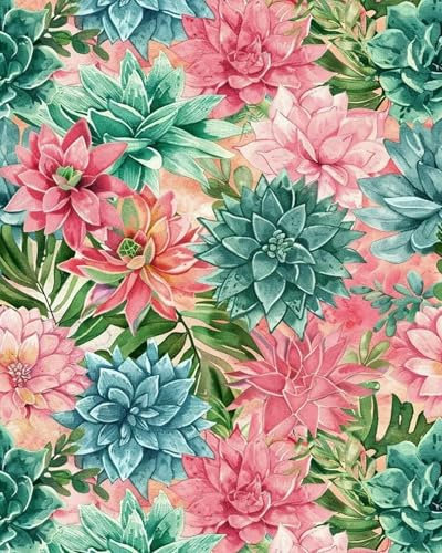 Weiniuniu 5D DIY Diamond Painting Kit Sukkulenten Kristall-Strasssteinen Bilder Set Diamond Arts Craft Malerei Erwachsene Home Wanddekoration 40x50 cm