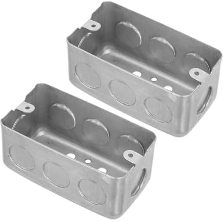 PartyKindom 2pcs Surface Mounted Junction Box Single Gang Electrical Box for DIY Installations Weather-Resistant Design for Home and Commercial Use