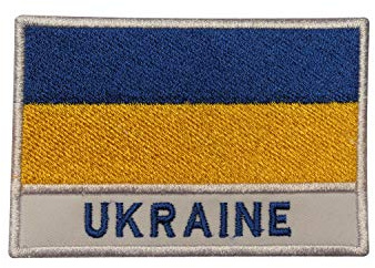 Ukraine Länderflagge Patch zum Aufbügeln bestickt Applikation Patch Ukraine Länderflagge zum Aufbügeln oder Aufnähen