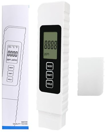 Tester di qualità 'acqua | Tester digitale di qualità 'acqua con misurazione | Termometro digitale 0-9990ppm ad alta precisione per acqua potabile, acquari e bacini domestici