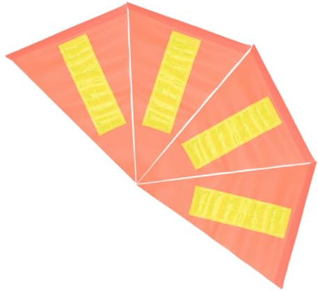 Toyvian Bicycle Safety Flags 4Pcs Yellow Reflective PVC Triangular Pennants | Bicycle and Scooter Trailer Outdoor Use High Visibility Warning Banner