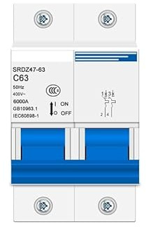 Interruptor Automático Interruptor eléctrico 1P2P3P4P disyuntor pequeño doméstico 40A60A interruptor principal apagado interruptor de aire(4P 20A)